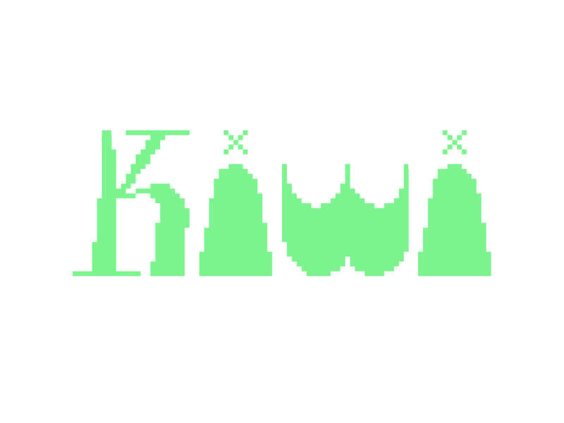 le mot kiwi en font variable